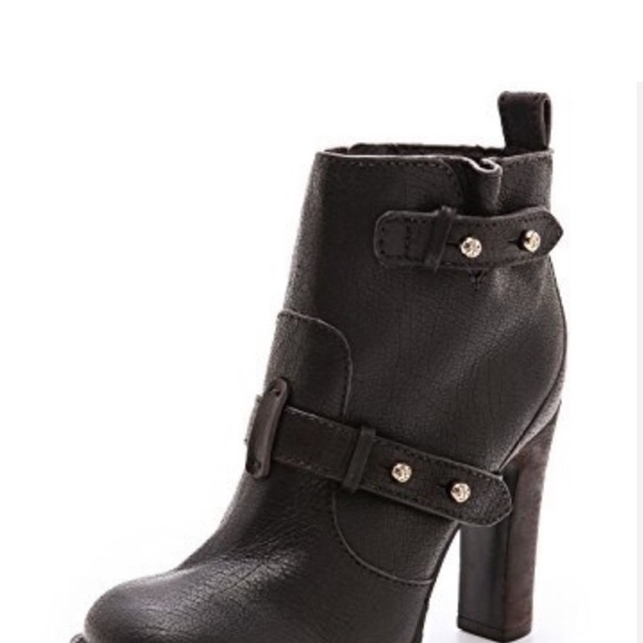 Tory Burch Dark Brown Heeled Moto Boots size 11 - Picture 4 of 13